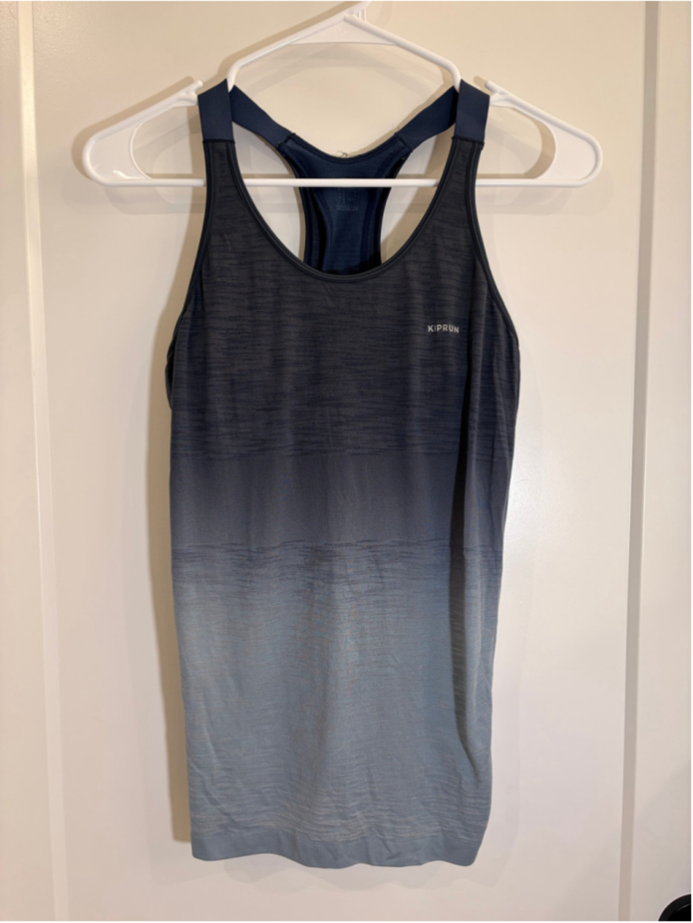 Women's Kiprun Blue Ombre Seamless Running Tank Top Built In Bra XS